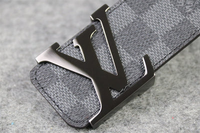 LV Initiales Damier Graphite Belt ‘Black Grey’