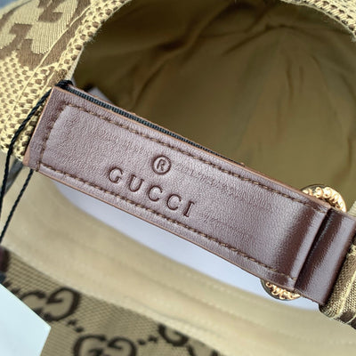 Gucci Jumbo GG Canvas Baseball Hat ‘Camel/Ebony’