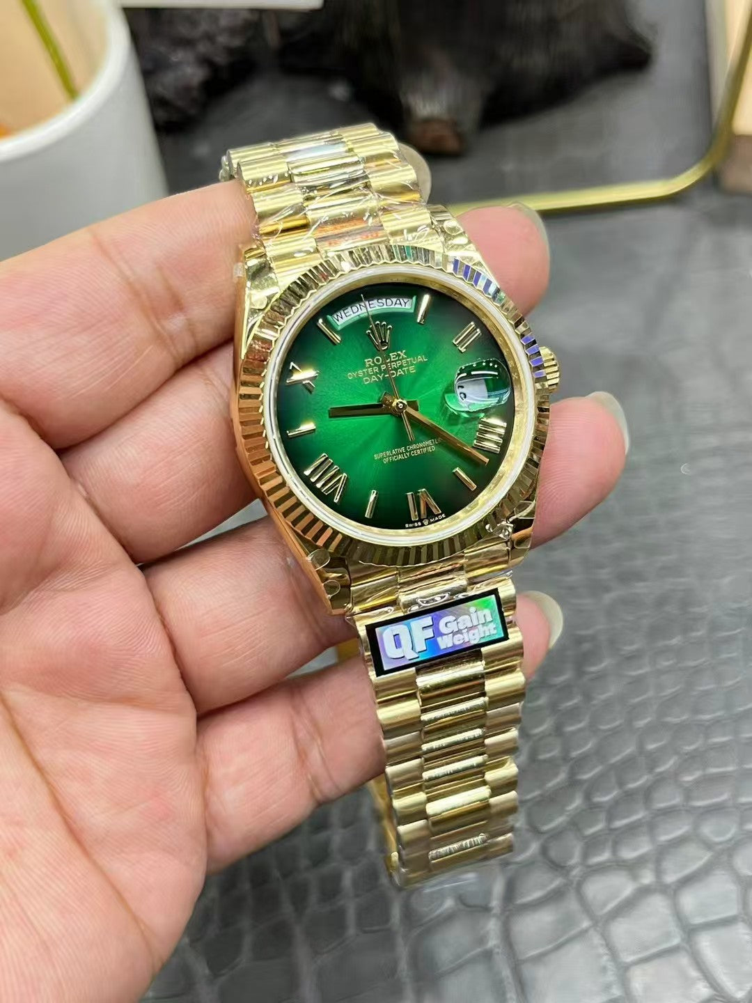 Yellow Gold & Green 40MM Watch
