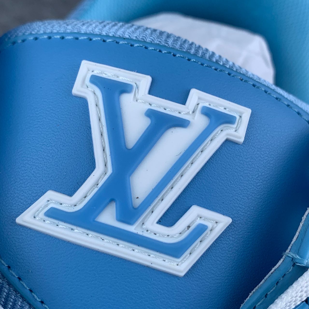 LV Trainer 'Embossed Monogram - Blue'