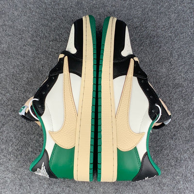 (Custom) Air Jordan 1 Low 'Black Green'