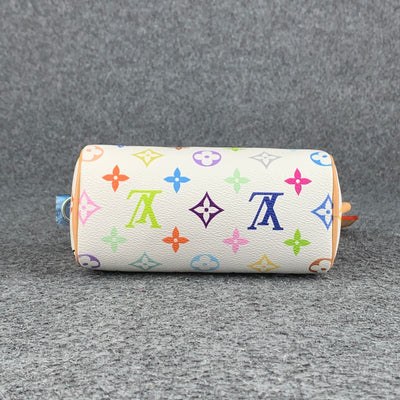LV x Takashi Murakami Nano Speedy White Multicolored