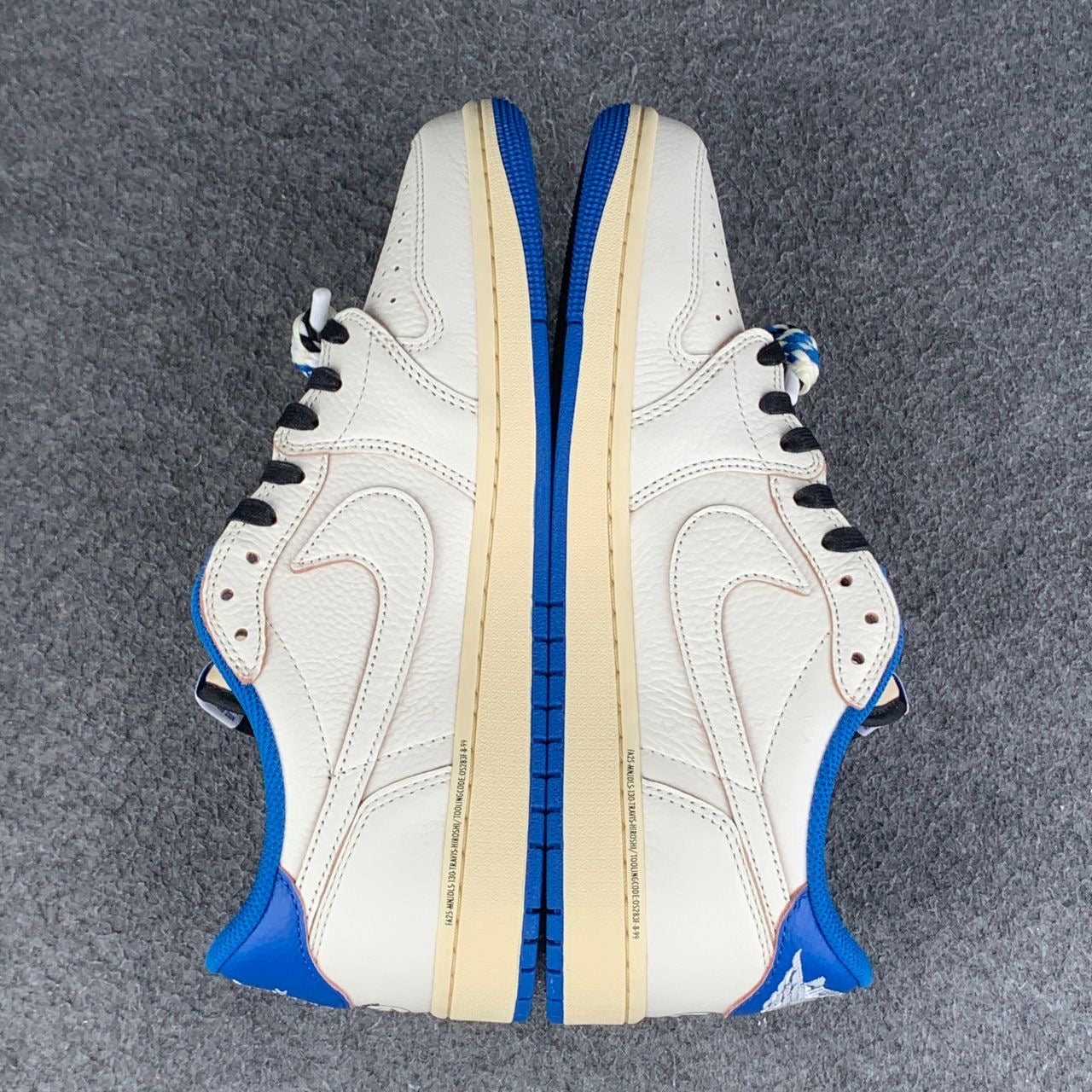 Fragment Design x Travis Scott x Air Jordan 1 Retro Low OG SP 'Sail Military Blue'