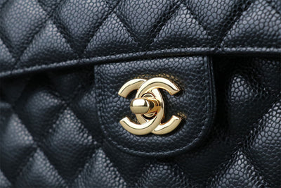 CC Small Classic Flap Bag Black Caviar