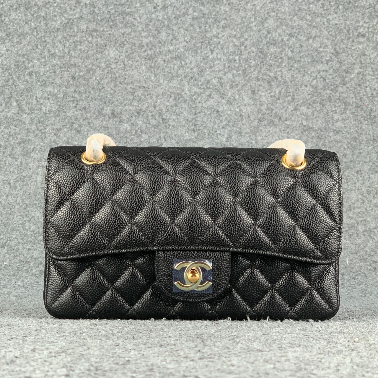 CC Small Classic Flap Bag Black Caviar