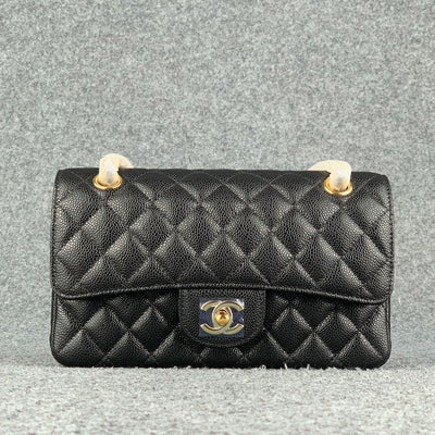 CC Small Classic Flap Bag Black Caviar