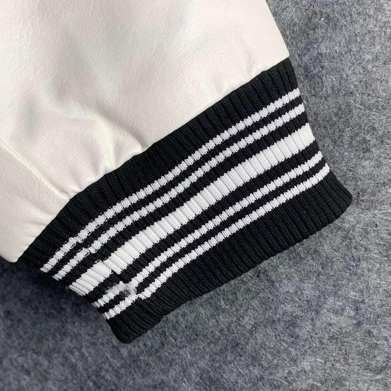 LV Varsity Leather Jacket 'BLACK'