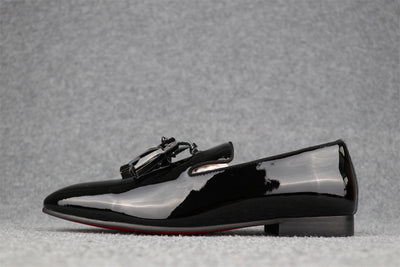 CL Dandelion Tassel Loafers ‘Black Patent Leather'
