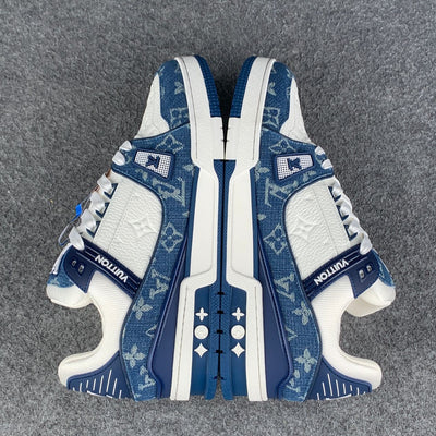 Baskets LVT Monogram Denim « Blanc Bleu »