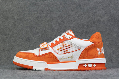 LVT Trainer Low ‘Velcro Strap - Orange Monogram Denim’: