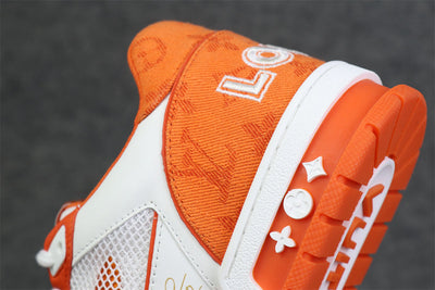 LVT Trainer Low ‘Velcro Strap - Orange Monogram Denim’: