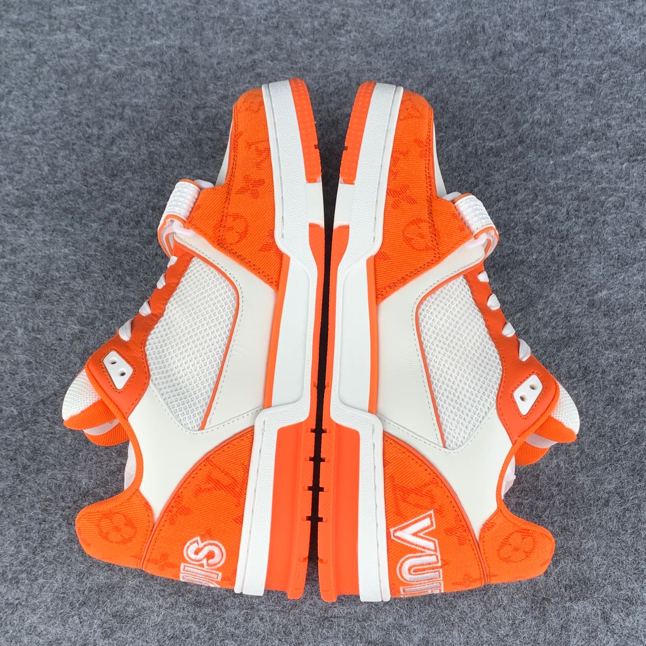 LV Trainer Low ‘Velcro Strap - Orange Monogram Denim’: