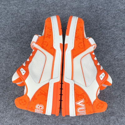 LV Trainer Low ‘Velcro Strap - Orange Monogram Denim’: