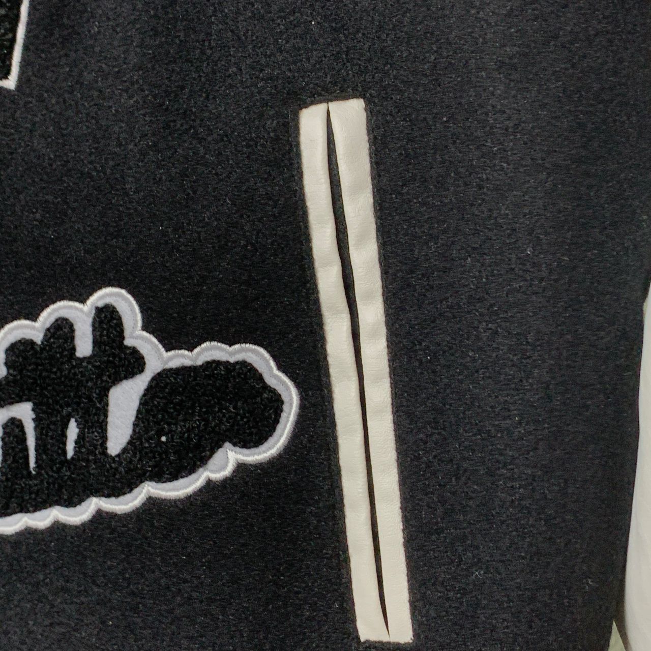 LV Varsity Leather Jacket 'BLACK'