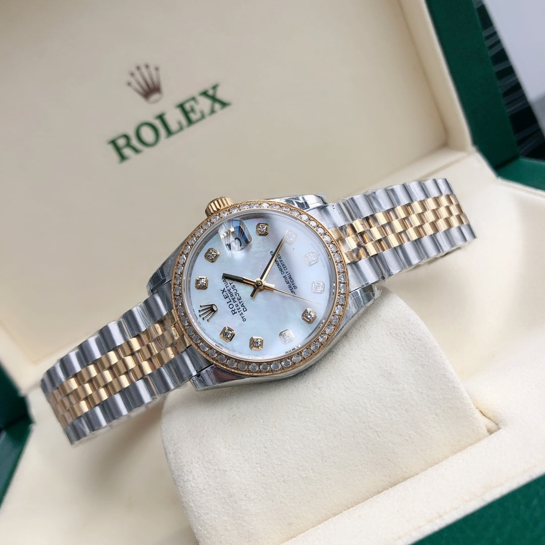 Pearl Diamond & Bezel 31MM Watch