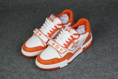 LVT Trainer Low ‘Velcro Strap - Orange Monogram Denim’: