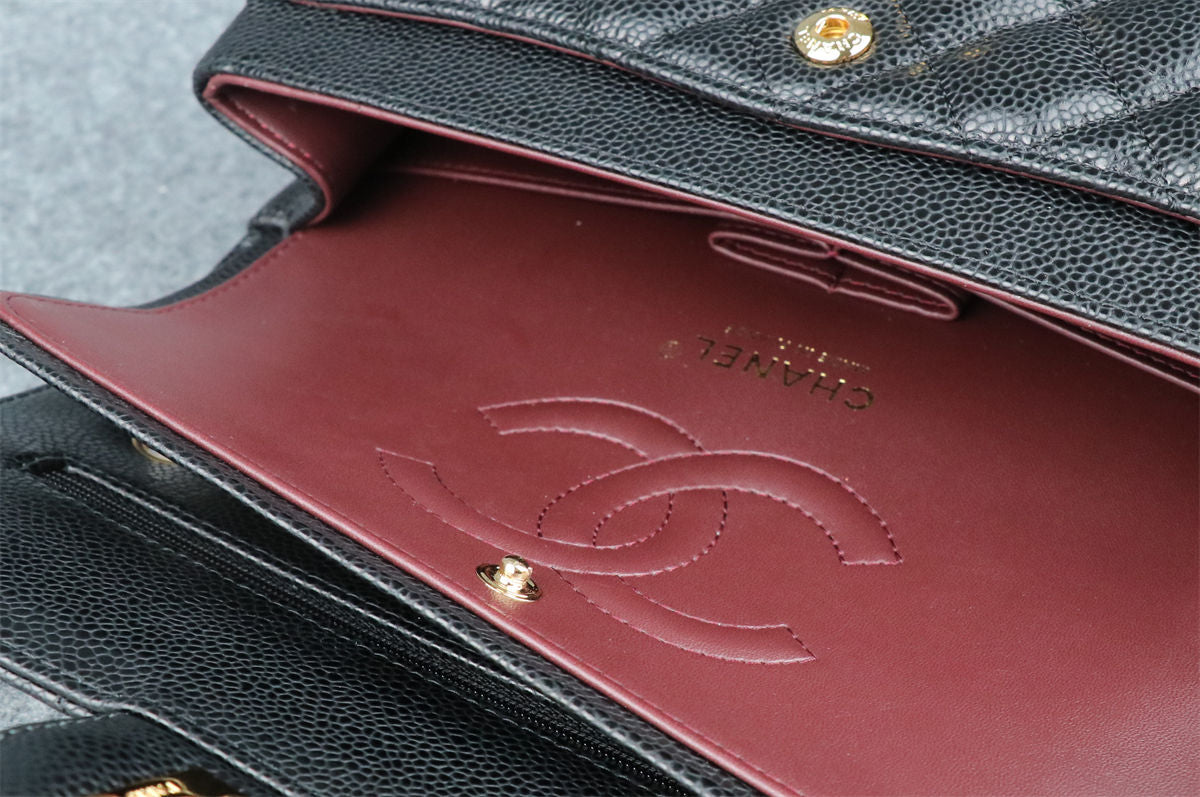 CC Small Classic Flap Bag Black Caviar