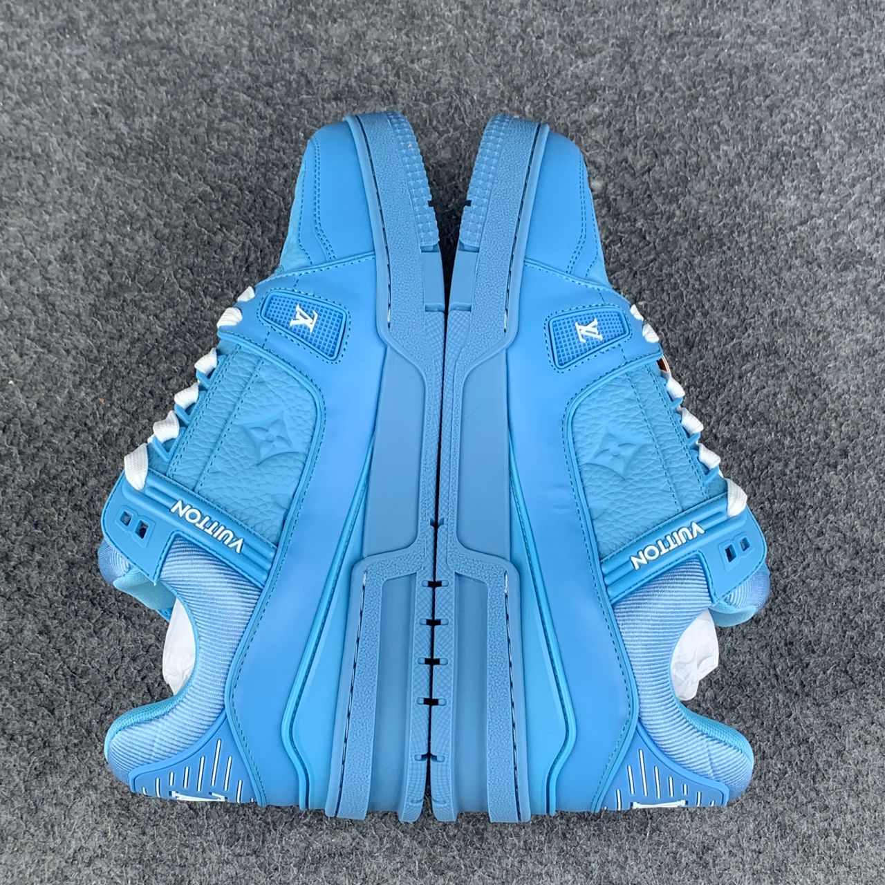 LV Trainer 'Embossed Monogram - Blue'