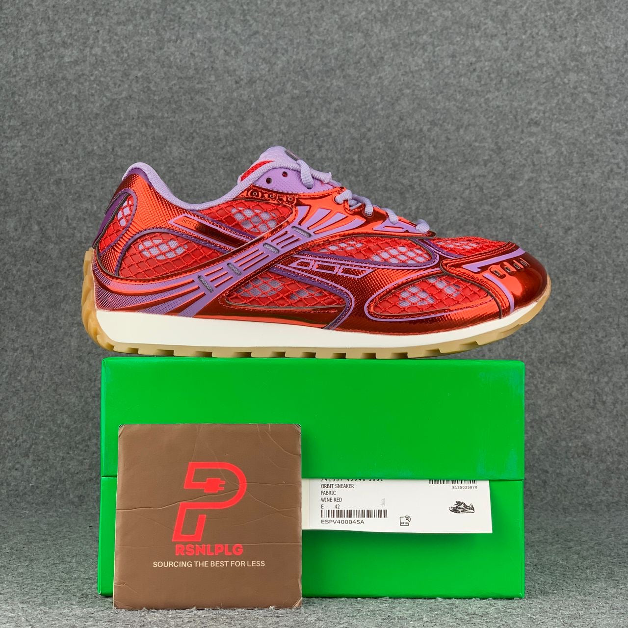 Bottega Veneta Orbit Sneaker 'Metallic Red & Wisteria'