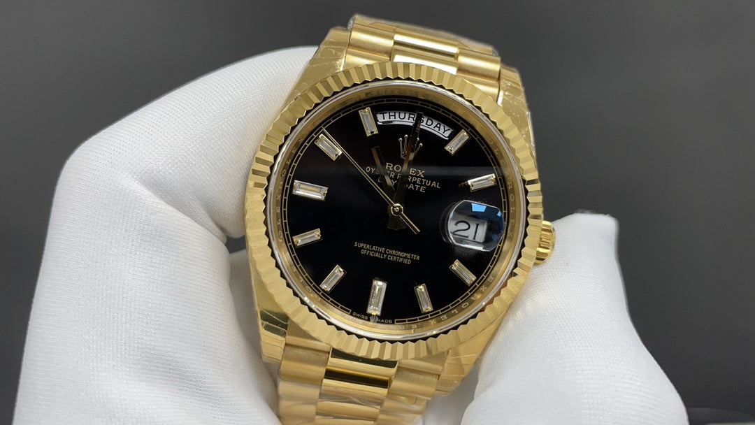 Yellow Gold & Black 40MM Watch