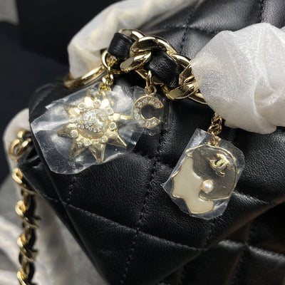 CC Coco Charms Flap Bag Black