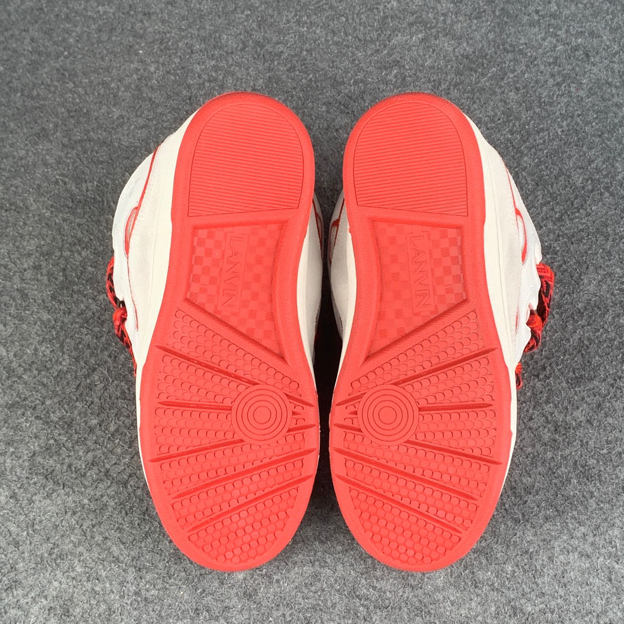 Lanvin Curb Sneakers 'White Red'