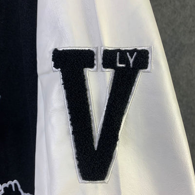 LV Varsity Leather Jacket 'BLACK'