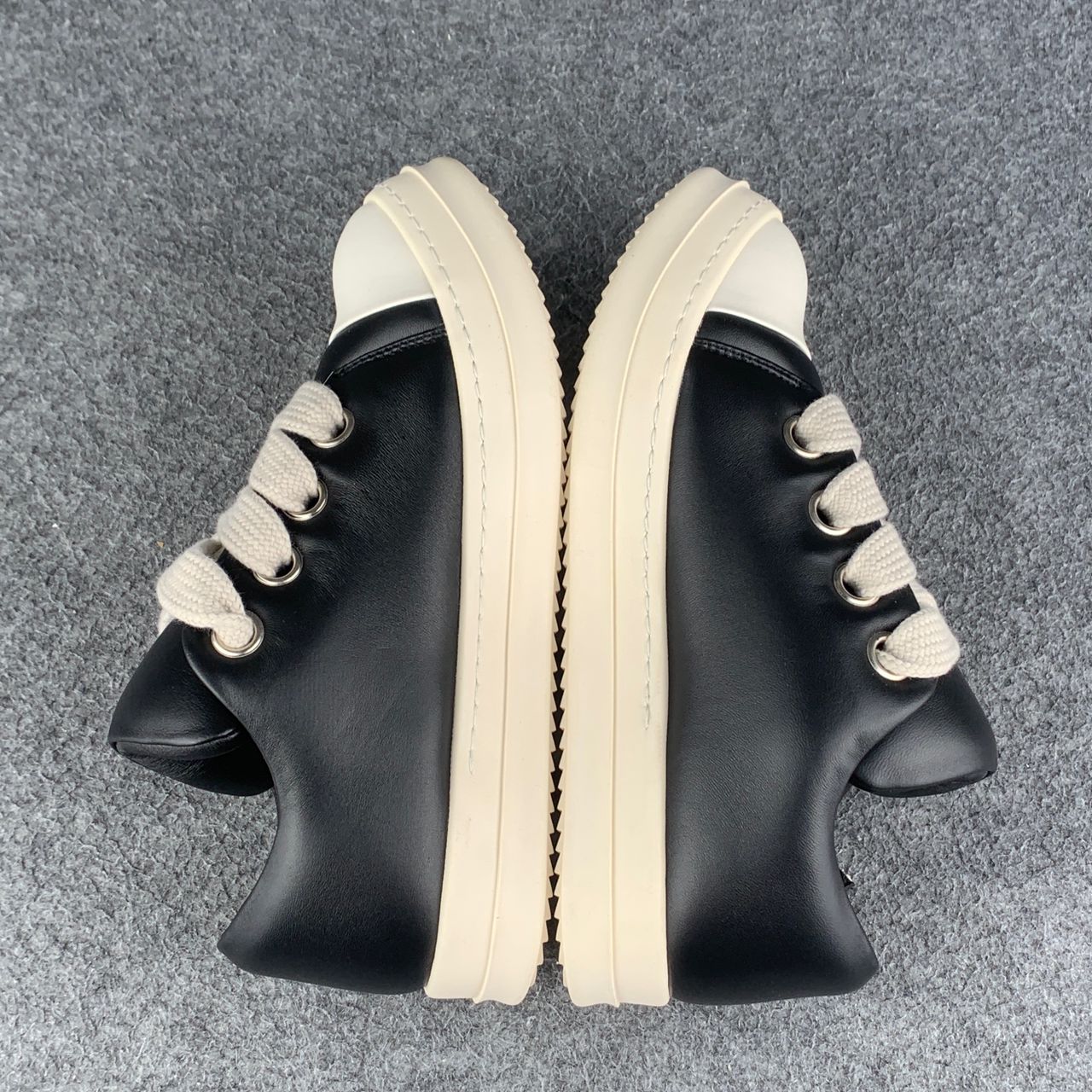 Rick Owens Luxor Jumbo Lace Padded Low 'Black Milk'