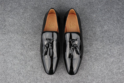 CL Dandelion Tassel Loafers ‘Black Patent Leather'