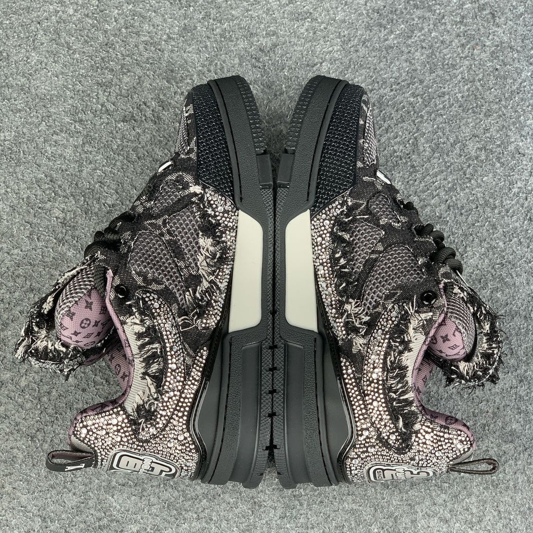 LV Skate Sneaker 'Black Swarovski Monogram' – Prsnlplg