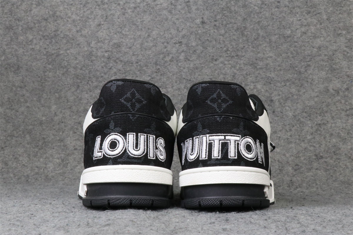 LVT Trainer Low 'Velcro Strap - Black Monogram Denim'