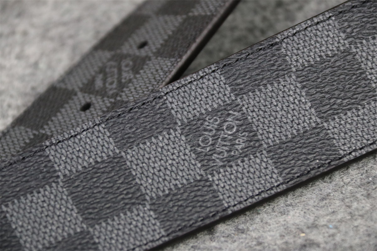 LV Initiales Damier Graphite Belt ‘Black Grey’