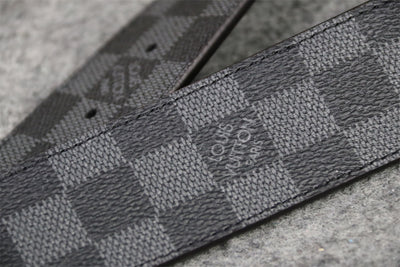 LV Initiales Damier Graphite Belt ‘Black Grey’