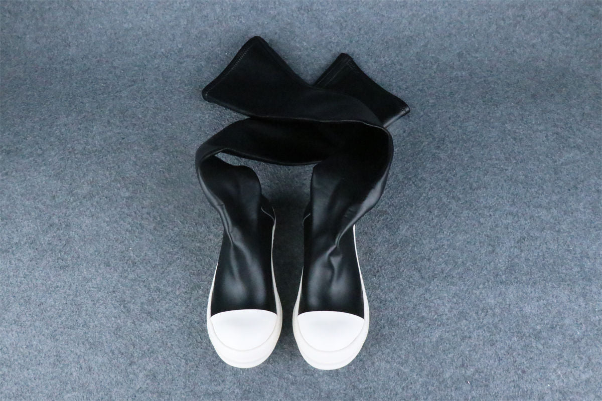 Rick Owens Wmns DRKSHDW Abstract Stockings Boot 'Black Milk'