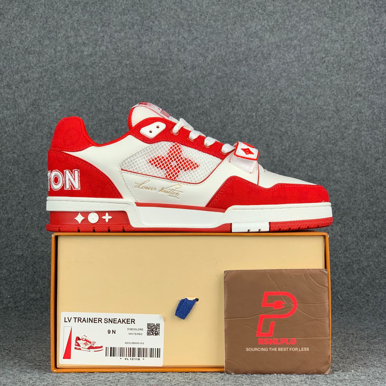 Baskets LVT « Monogram Denim - Rouge »