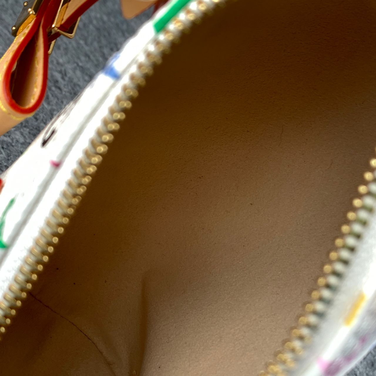 LV x Takashi Murakami Nano Speedy White Multicolored