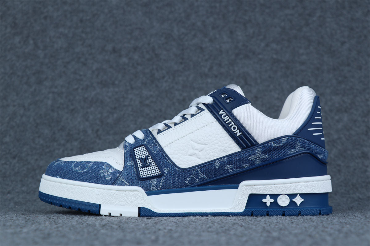 LVt Trainer Monogram Denim 'White Blue'
