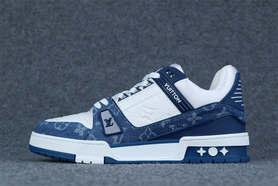 LVt Trainer Monogram Denim 'White Blue'