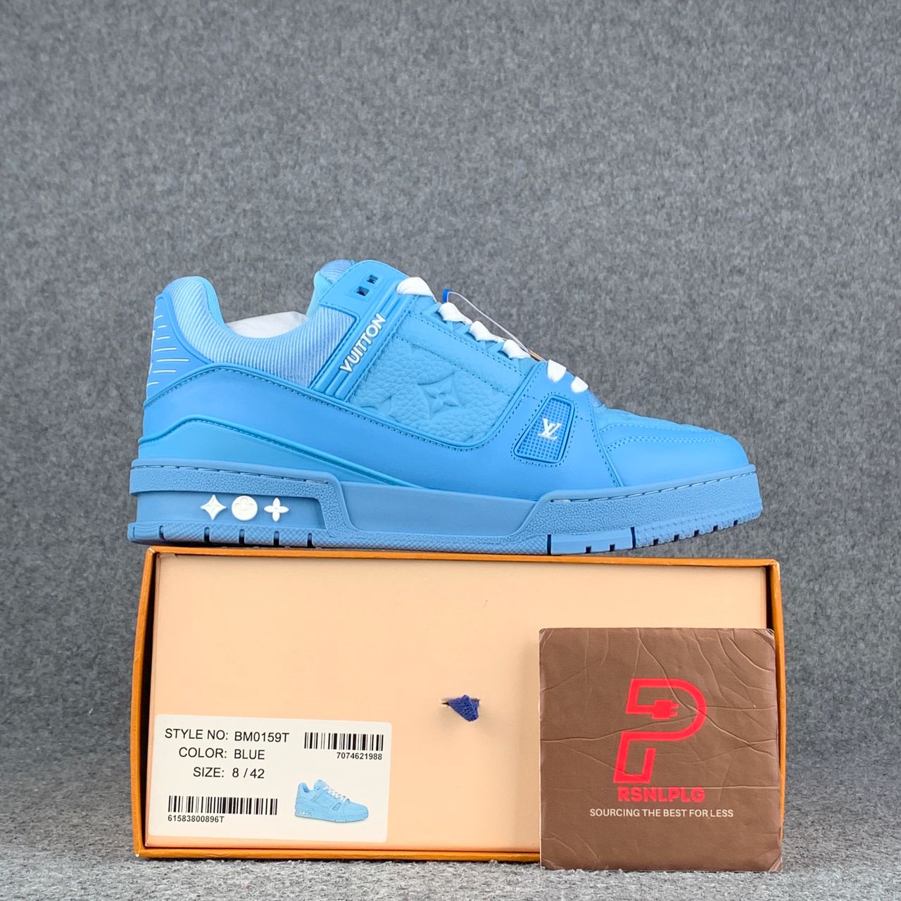 LV Trainer 'Embossed Monogram - Blue'