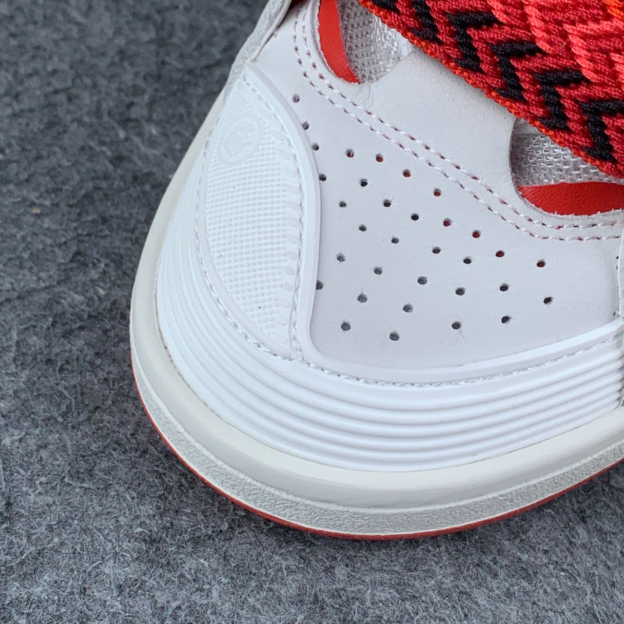 Lanvin Curb Sneakers 'White Red'