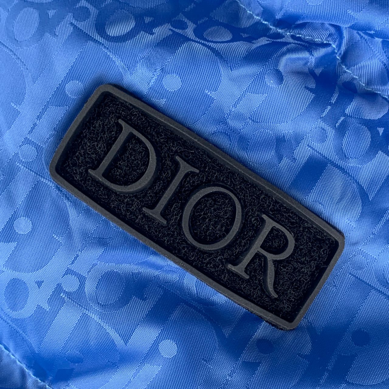 Dior Oblique Down Jacket in Blue Technical Jacquard