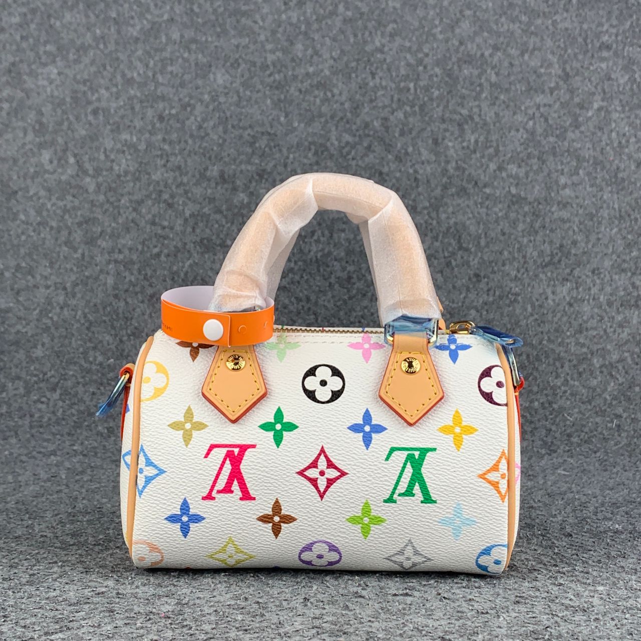 LV x Takashi Murakami Nano Speedy White Multicolored