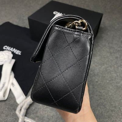 CC Coco Charms Flap Bag Black