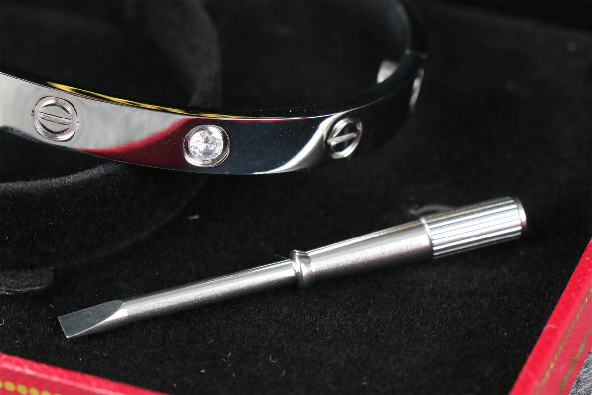 Love Bracelet with Half Diamond Setting