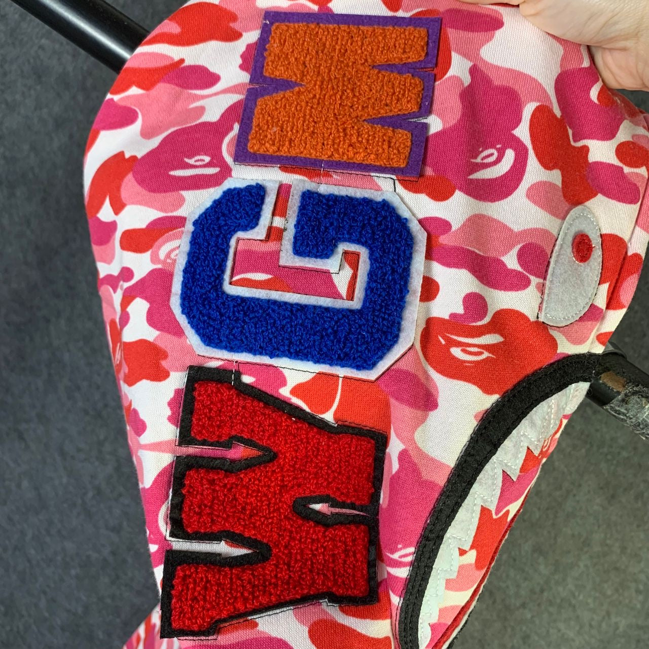 BAPE ABC Camo Shark Full Zip Hoodie 'Pink'