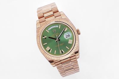 Olive Green & Rose Gold 40MM Watch