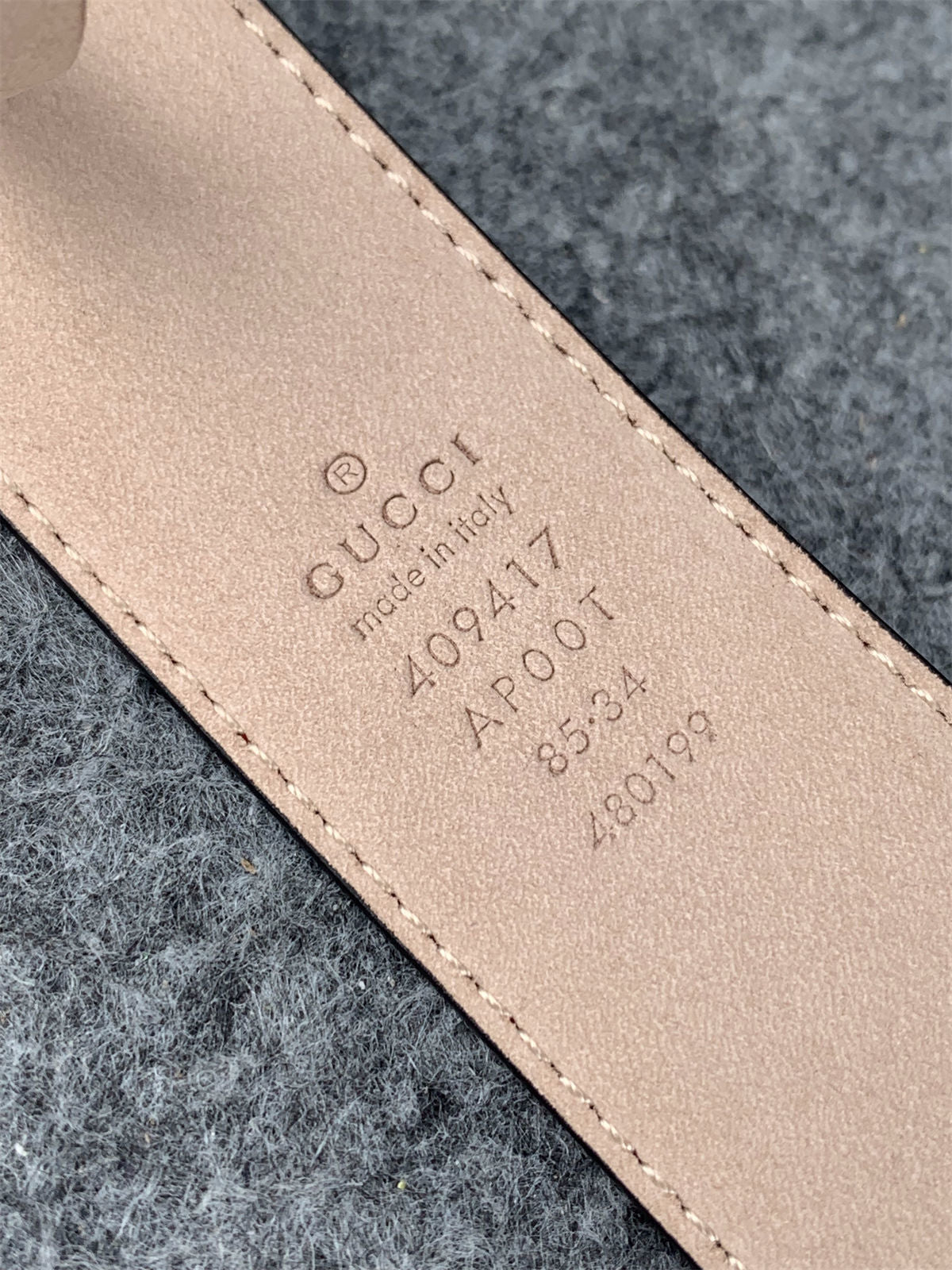 Guccissima Leather Interlocking G Belt Red Monogram