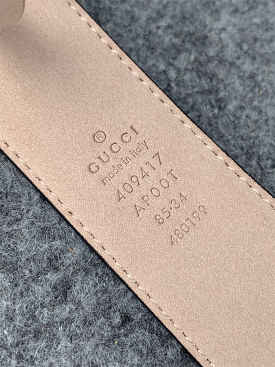 Guccissima Leather Interlocking G Belt Red Monogram