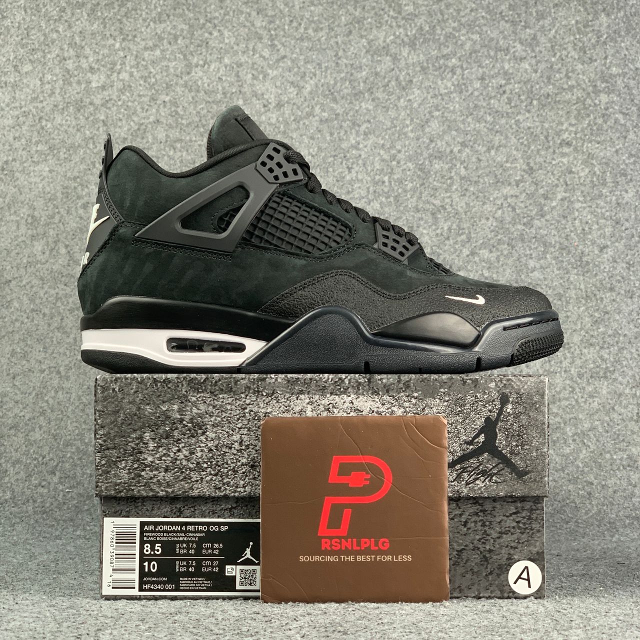 (Custom) Jordan 4 Retro OG SP Brick by Brick “Black”