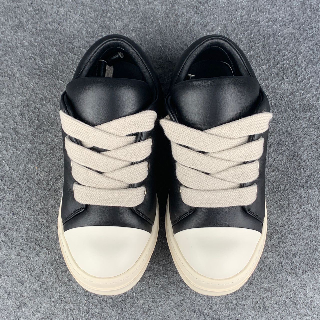 Rick Owens Luxor Jumbo Lace Padded Low 'Black Milk'